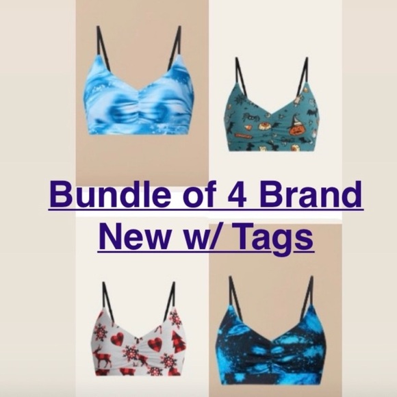 MeUndies Other - NWT MeUndies UltraModel FeelFree Ruched Bralette Set, bundle of 4, in package, s